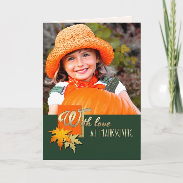 Bon thanksgiving. Carte photo personnalisé (Devant)