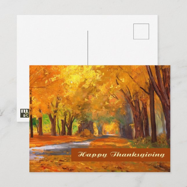 Bon thanksgiving. Carte postale Art (Devant / Derrière)