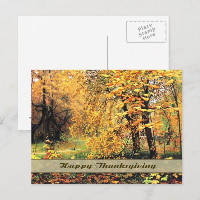 Bon thanksgiving. Carte postale Art (Devant / Derrière)
