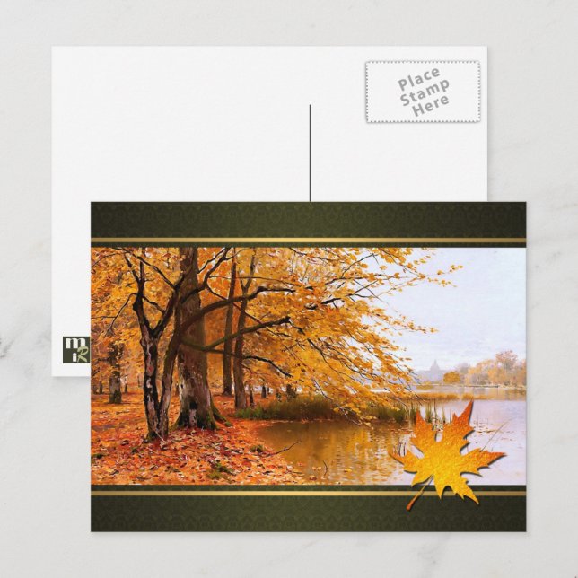 Bon thanksgiving. Carte postale Art (Devant / Derrière)