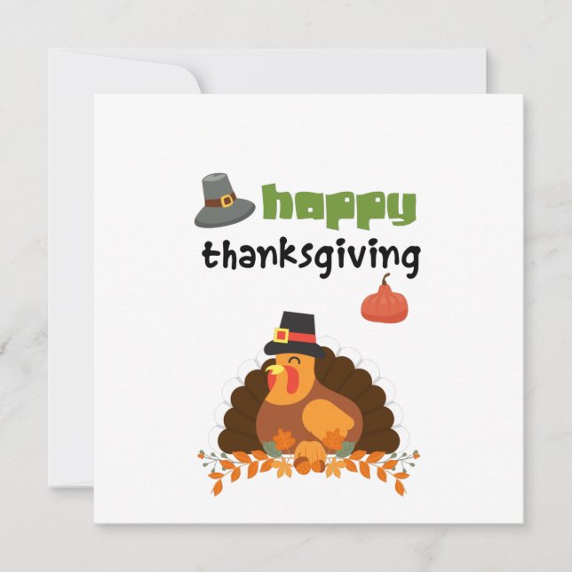 Bon thanksgiving - Carte Turquie amusante (Devant)
