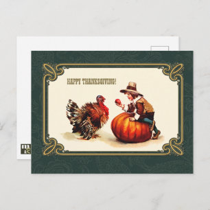 Bon thanksgiving. Cartes postales de conception vi