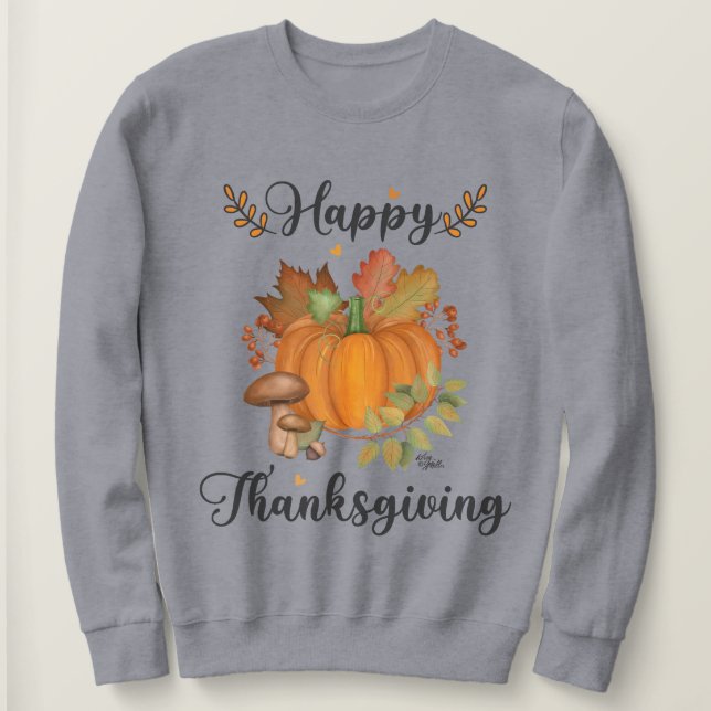 Bon thanksgiving, Citrouille Sweatshirt des femmes (Design devant)