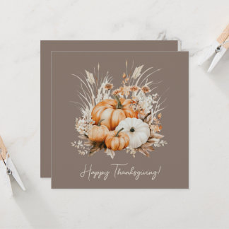 Bon thanksgiving d'aquarelle Citrouilles d'herbe s