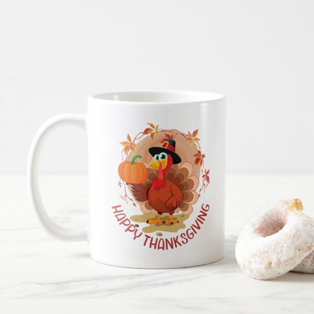 Bon thanksgiving de café Mug (Avec donut)