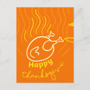 Bon thanksgiving de carte grillée Turquie