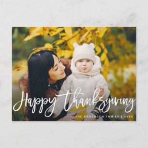 bon thanksgiving en lettres de la main Carte posta