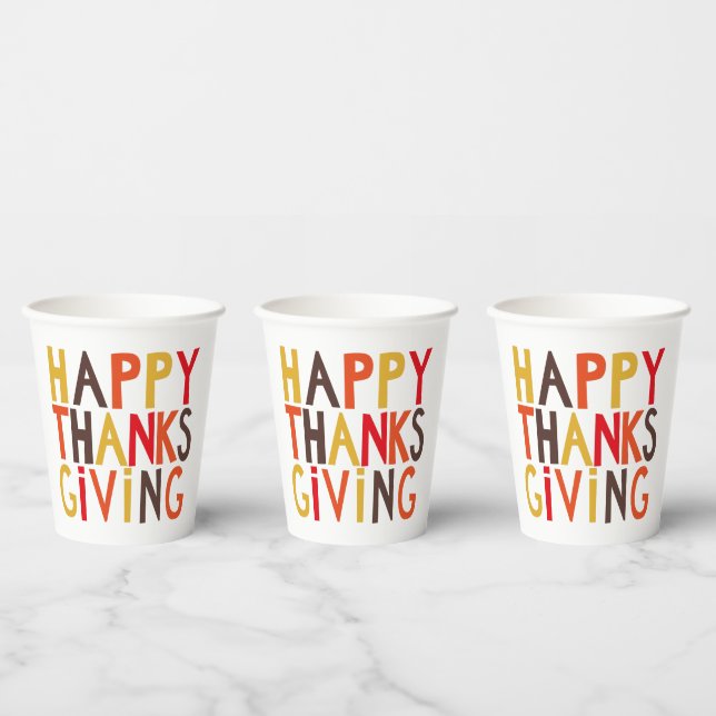 BON THANKSGIVING ! Gobelet en papier (Multi)