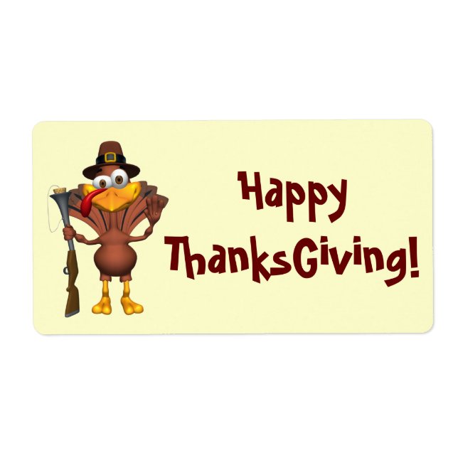 Bon thanksgiving Holiday Turquie Étiquettes (Devant)