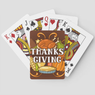 Bon thanksgiving Jour Nourriture Cartes de Jeu
