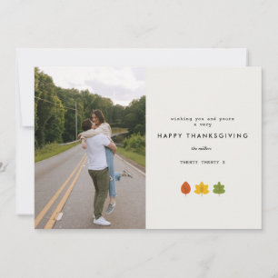 BON THANKSGIVING MINIMAL   Carte photo de famille