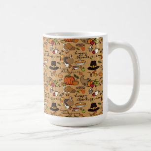 Bon thanksgiving Mug à thème avec Arrière - plan T