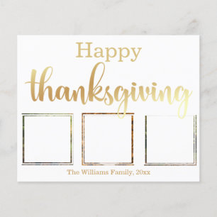 bon thanksgiving or chic 3 photos carte collage