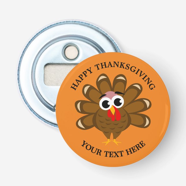 bon thanksgiving ouvre-bouteille magnétique person (Devant)