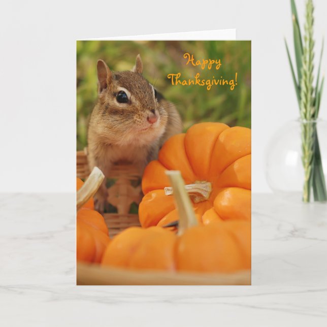 Bon thanksgiving peu de carte de tamia (Devant)