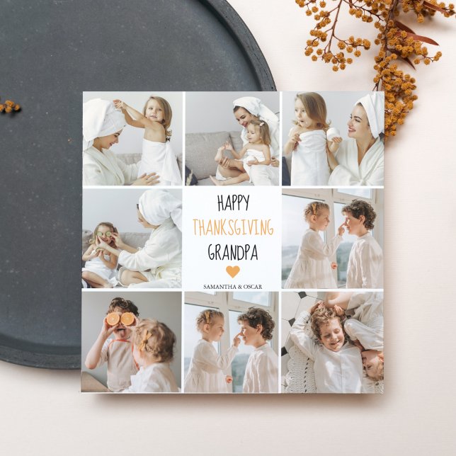 Bon thanksgiving photo Collage moderne grand-père (Créateur téléchargé)