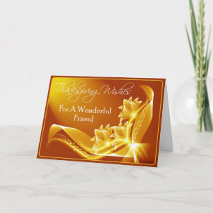 Bon thanksgiving pour une carte d'ami