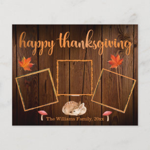 bon thanksgiving rustique 3 photos carte collage