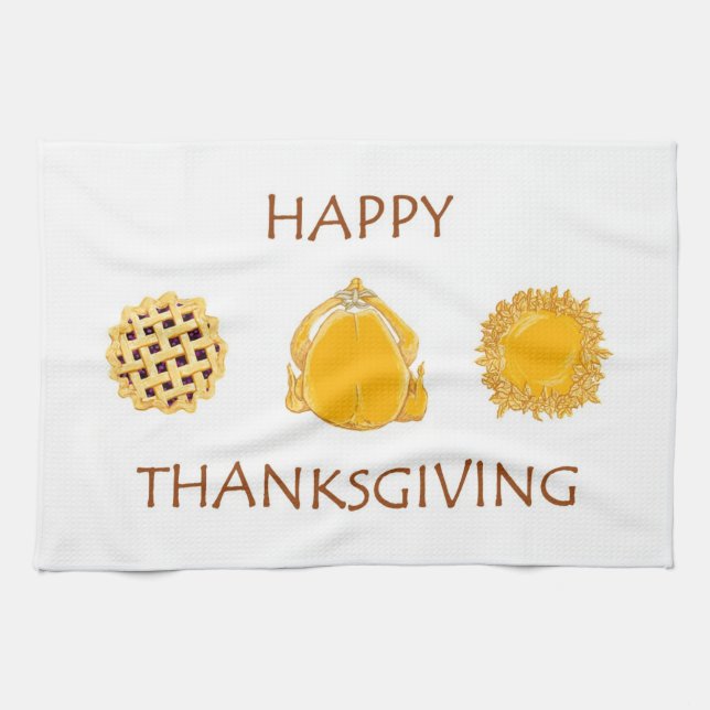 BON THANKSGIVING tourte dinde tourte serviette de  (Horizontal)