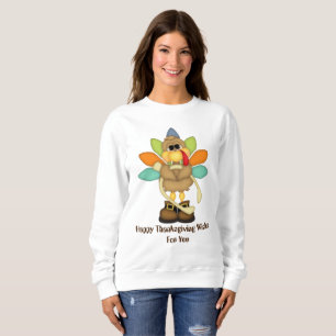 Bon thanksgiving voeux turquie sweatshirt