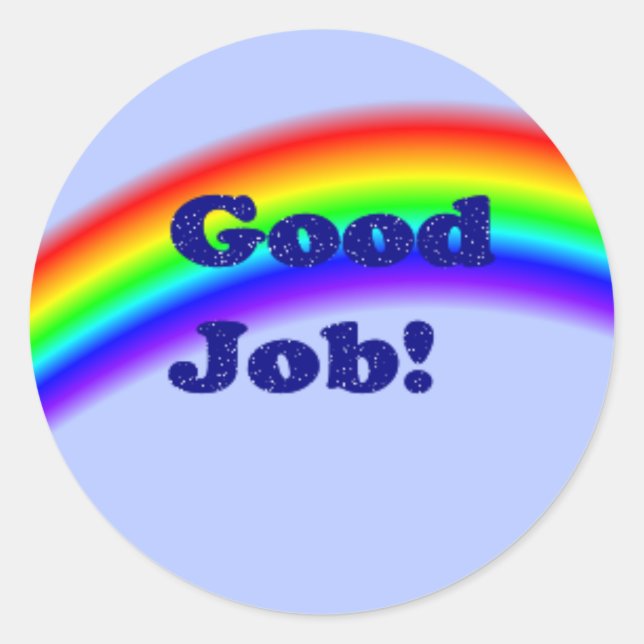 Bon travail Sticker Arc-en-ciel, petit (Devant)