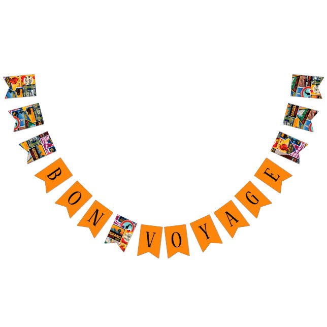 Bon Voyage Vintage voyage Étiquettes Drapeaux de B (Tout)