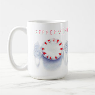 BONBON À LA MENTHE POivrée Grand Mug Blanc + Texte