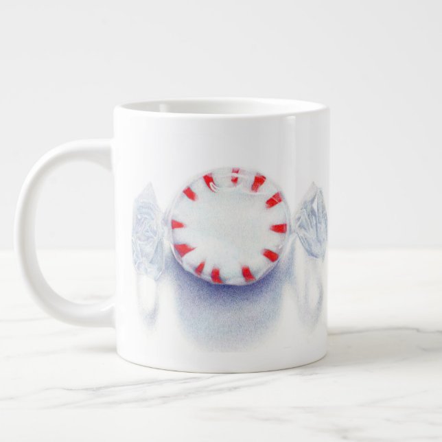 BONBON À LA MENTHE Tasse blanche grande (Gauche)