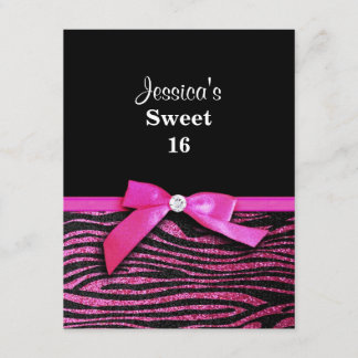Bonbon à zèbre de roses indien 16 invitations de