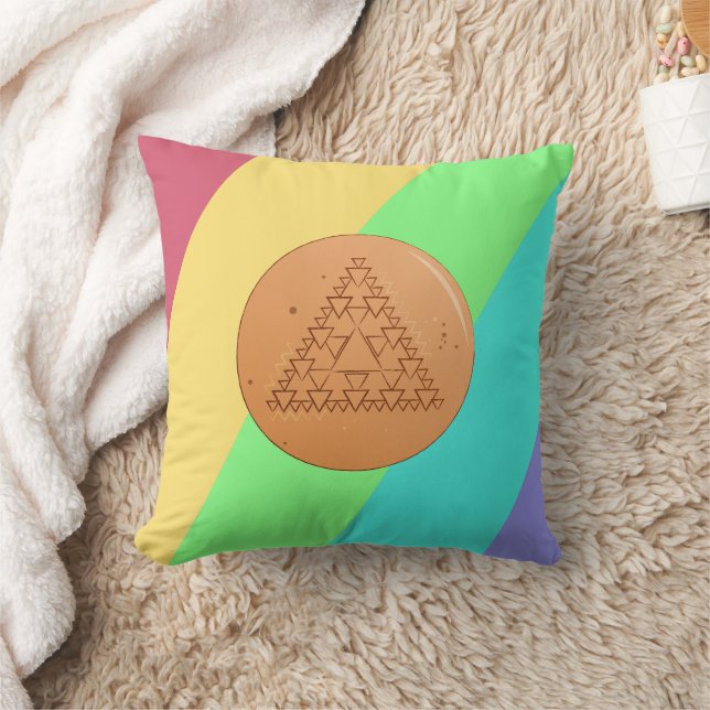 Bonbon Dalgona Triangle Carré Coussin (Couverture)