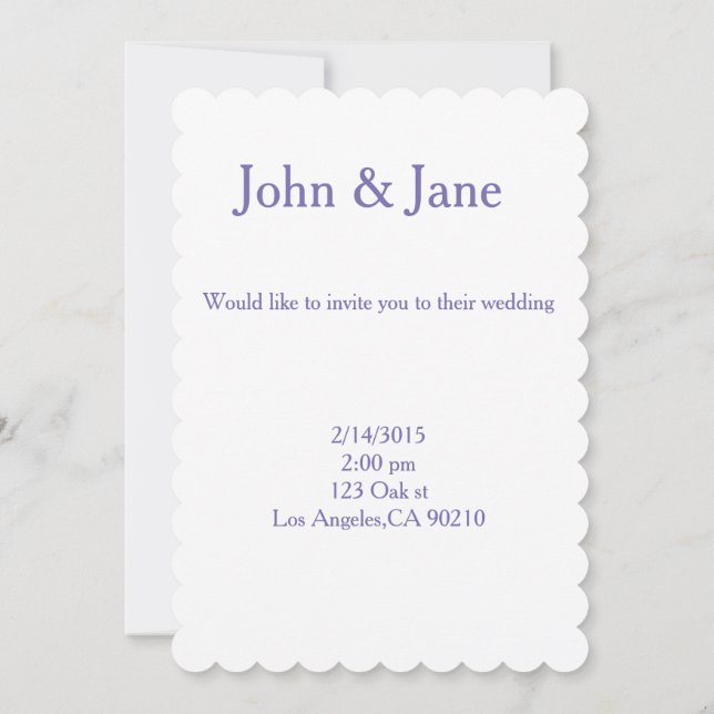bonbon de saint valentin invitations de mariage ro (Dos)