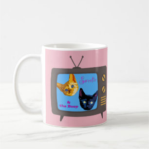 Bonbon et la tasse de chat du signal sonore TV