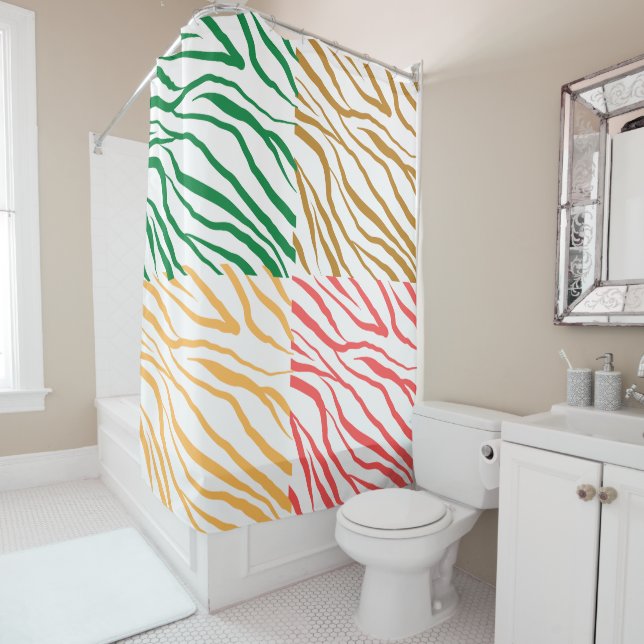 bonbon ruban motif design rideau de douche (En situation)