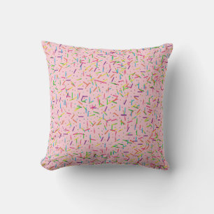 Bonbons Colorés Saupoudrés, Rose-Sq. Coussin décor