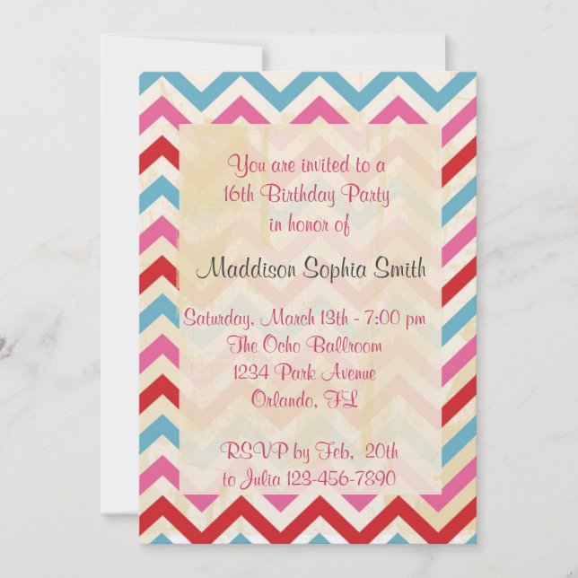 Bonbons Customisés 16 invitations d'anniversaire (Devant)