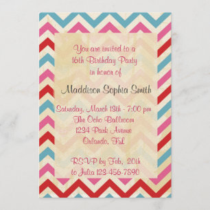 Bonbons Customisés 16 invitations d'anniversaire