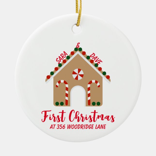 Bonbons de Noël Premier ornement de Noël (Devant)