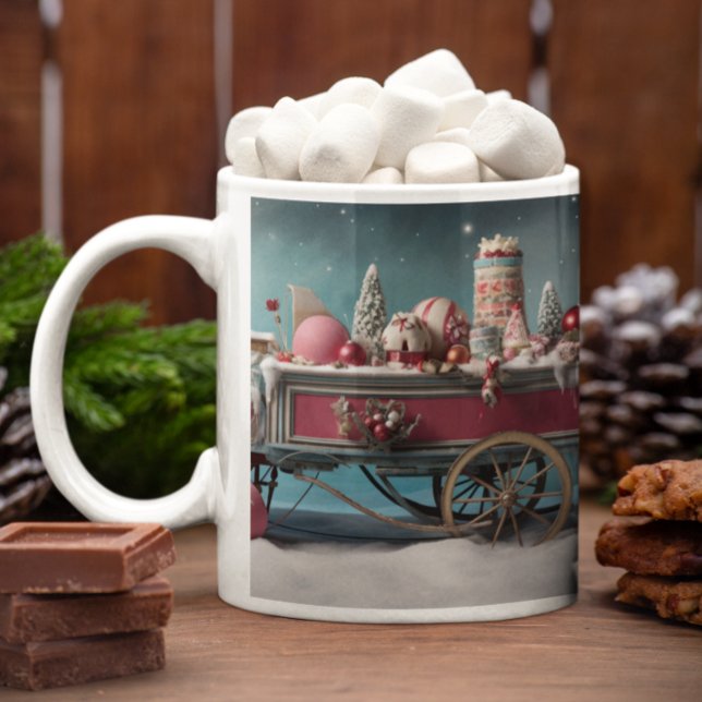 Bonbons de Noël Whimsical Panier 2 Mug (Whimsical Christmas Candy Cart 2 Mug
)