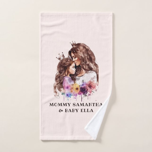 Bond adorable maman et fille (8) (Serviette à main)