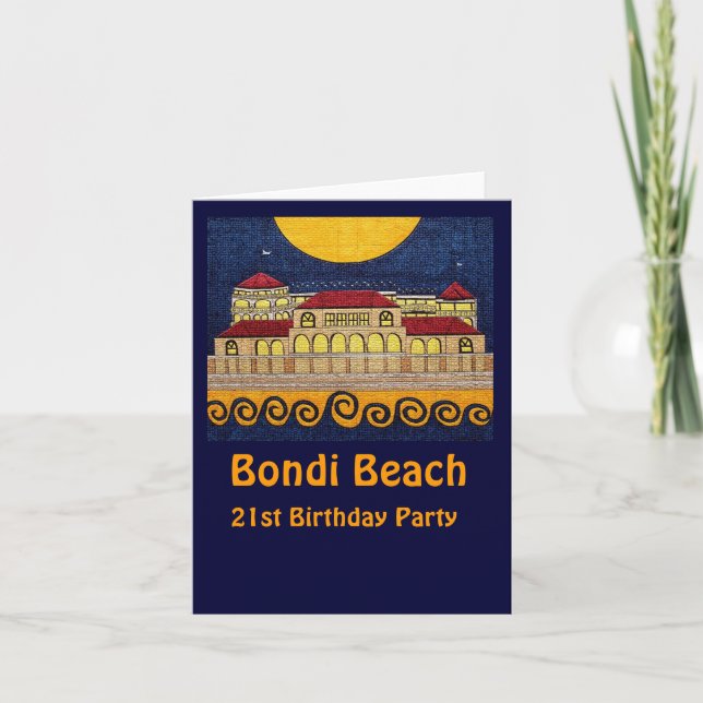 Bondi Beach, carte de fête du 21e anniversaire (Devant)