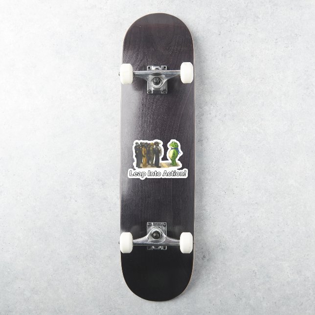 Bondissez dans l'action ! Autocollant de grenouill (Skateboard)