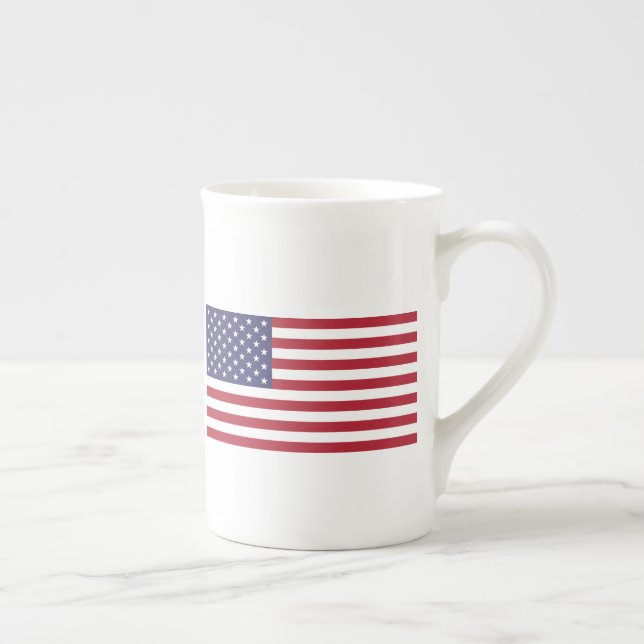 Bone China Mug avec drapeau des USA (Droite)