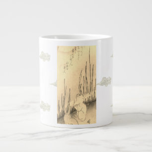 Bone China Mug DEUX BUNNIES ET UNE LUNE AVEC NUAGE