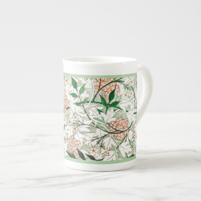 BONE CHINA MUG : WILLIAM MORRIS : JASMINE (Devant droit)
