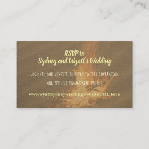 Bonfire RSVP Mariage Site Web Cartes de boîtier en