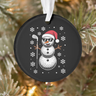 Bonhomme de neige balle de golf de Noël Santa lune