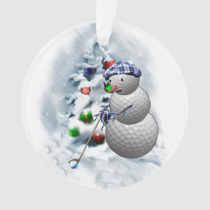 Bonhomme de neige balle de golf Noël