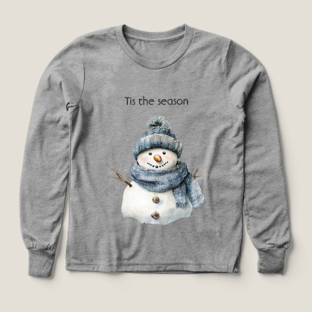 Bonhomme de neige bleu de Noël (Motif recto)