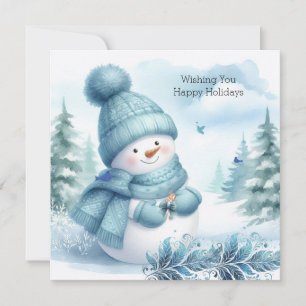 Bonhomme de neige bleu glacial merveilleux