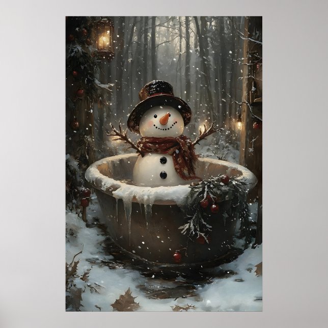 bonhomme de neige de Noël prend une impression de  (Devant)
